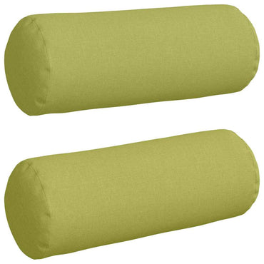 vidaXL Bolsterkissen 2 Stück Hellgrün Ø 25 x 70 cm Stoff