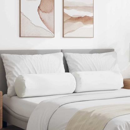 vidaXL Bolsterkissen 2 Stück Weiß Ø 25 x 70 cm Stoff