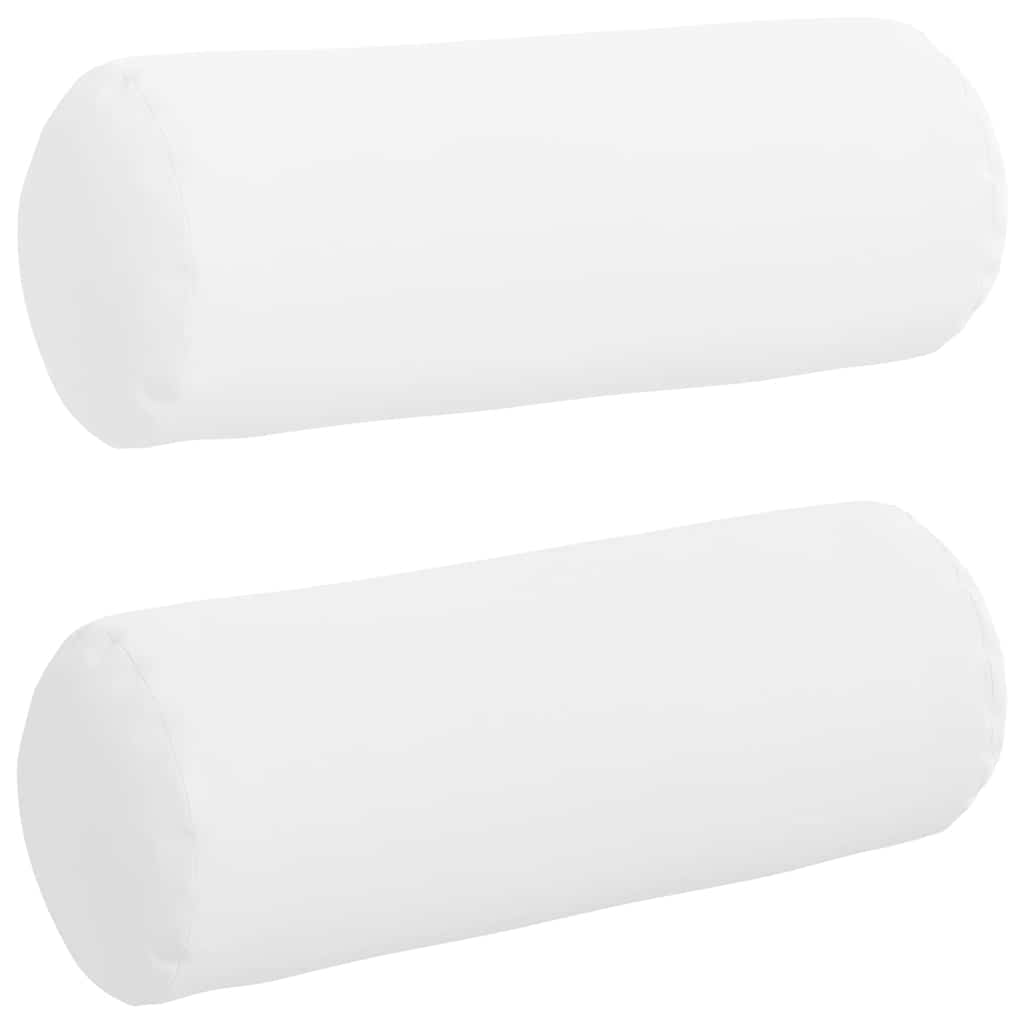 vidaXL Bolsterkissen 2 Stück Weiß Ø 25 x 70 cm Stoff