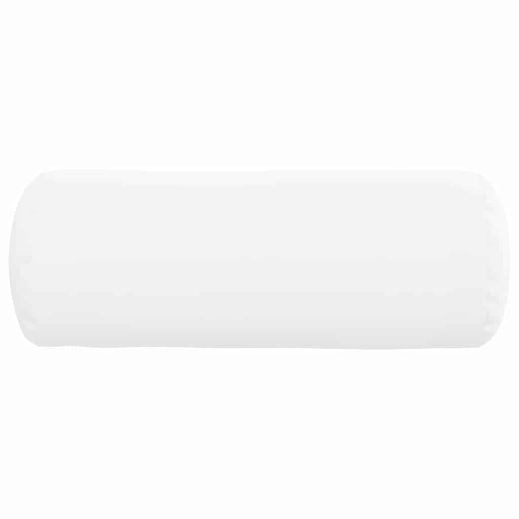 vidaXL Bolsterkissen 2 Stück Weiß Ø 25 x 70 cm Stoff