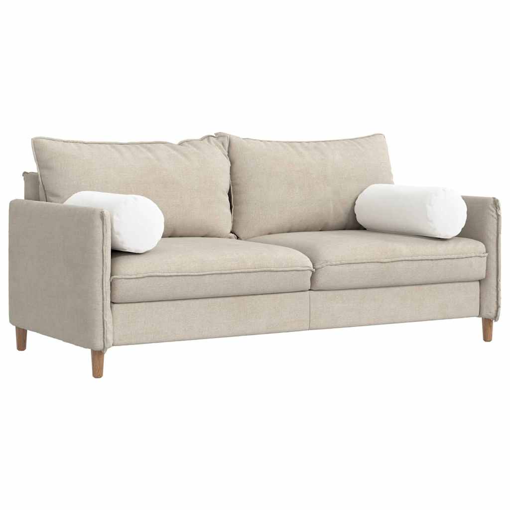 vidaXL Bolsterkissen 2 Stück Weiß Ø 25 x 70 cm Stoff