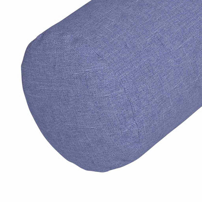 vidaXL Bolsterkissen 2 Stück Jeans blau Ø 25 x 70 cm Stoff
