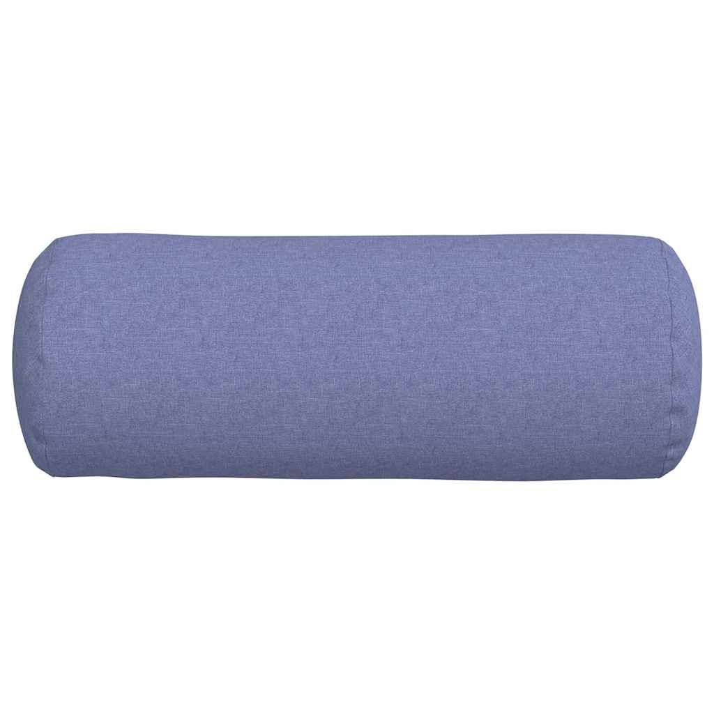 vidaXL Bolsterkissen 2 Stück Jeans blau Ø 25 x 70 cm Stoff