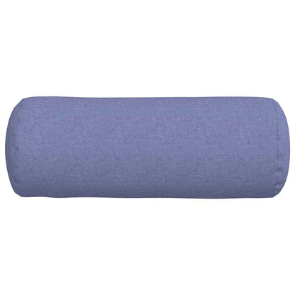 vidaXL Bolsterkissen 2 Stück Jeans blau Ø 25 x 70 cm Stoff