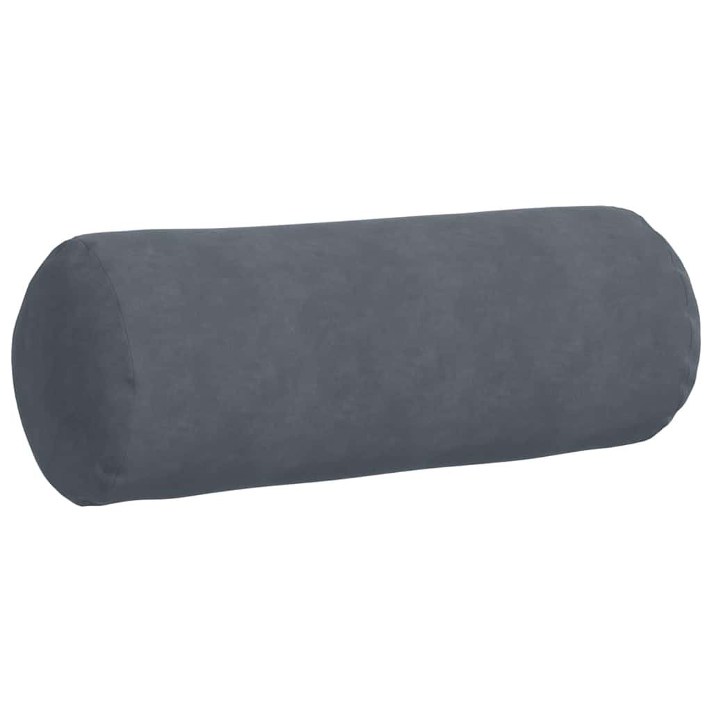 vidaXL Bolsterkissen 2 Stück Dunkelgrau Ø 25 x 70 cm Cordstoff