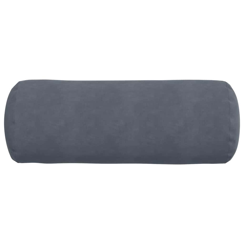 vidaXL Bolsterkissen 2 Stück Dunkelgrau Ø 25 x 70 cm Cordstoff