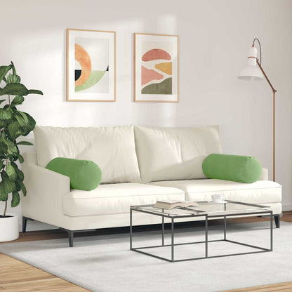 vidaXL Bolsterkissen 2 Stück Hellgrün Ø 25 x 70 cm Cordstoff