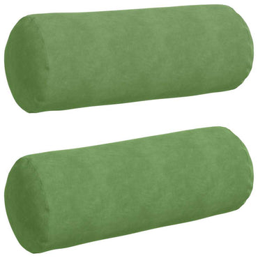 vidaXL Bolsterkissen 2 Stück Hellgrün Ø 25 x 70 cm Cordstoff