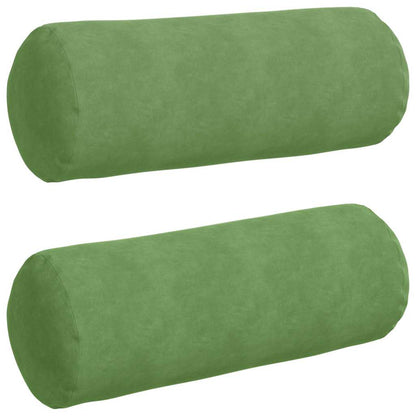 vidaXL Bolsterkissen 2 Stück Hellgrün Ø 25 x 70 cm Cordstoff