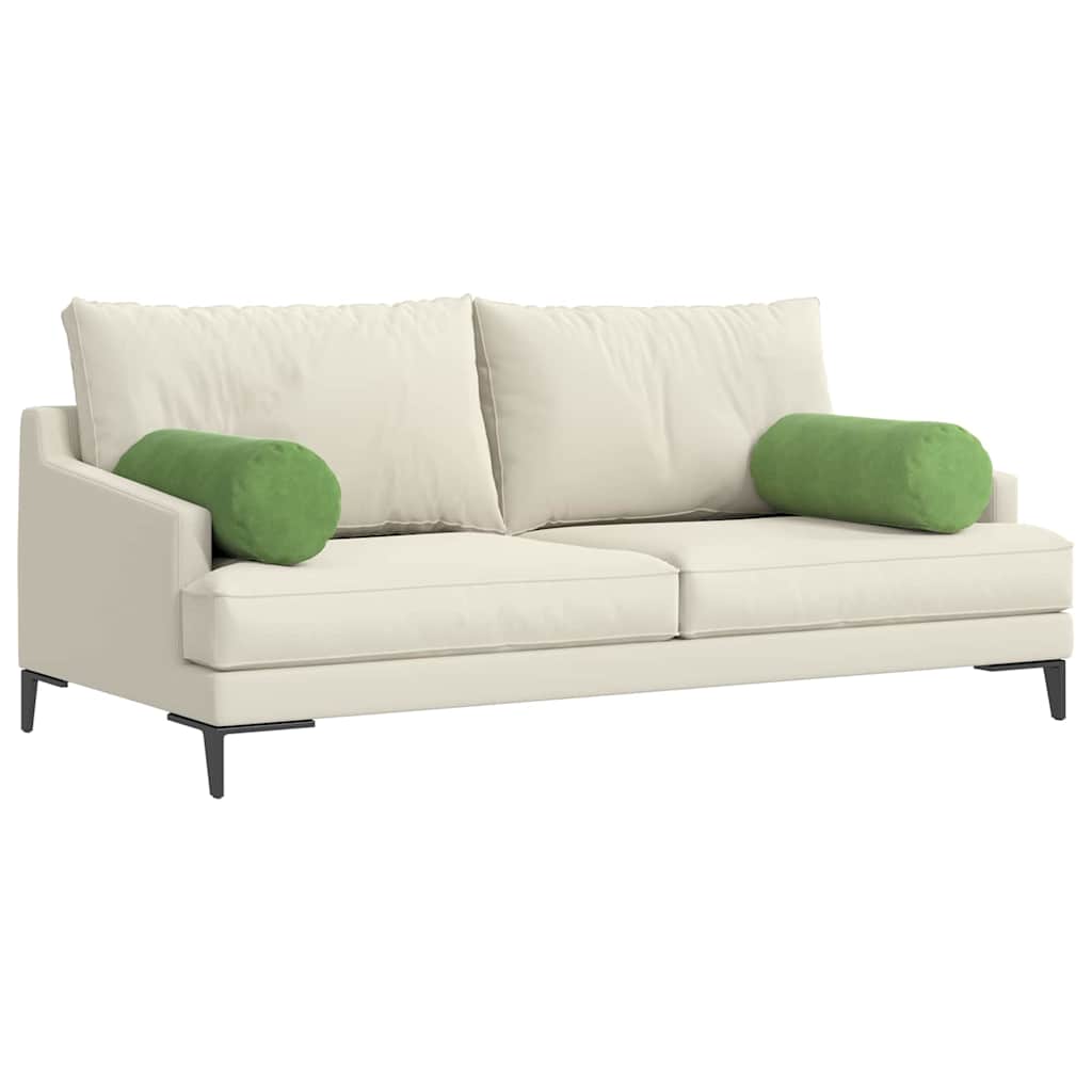 vidaXL Bolsterkissen 2 Stück Hellgrün Ø 25 x 70 cm Cordstoff