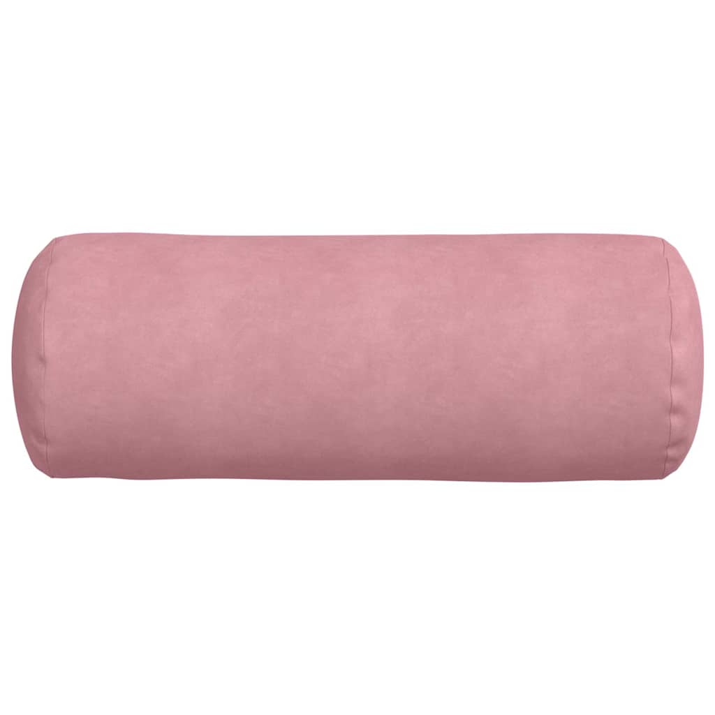 vidaXL Bolsterkissen 2 Stück Rosa Ø 25 x 70 cm Cordstoff