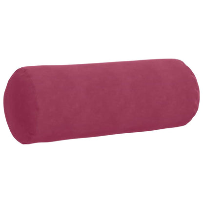 vidaXL Bolsterkissen 2 Stück Weinrot Ø 25 x 70 cm Cordstoff