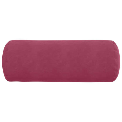 vidaXL Bolsterkissen 2 Stück Weinrot Ø 25 x 70 cm Cordstoff