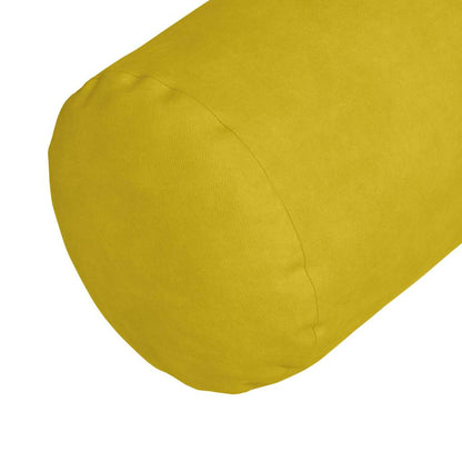 vidaXL Bolsterkissen 2 Stück Gelb Ø 25 x 70 cm Cordstoff