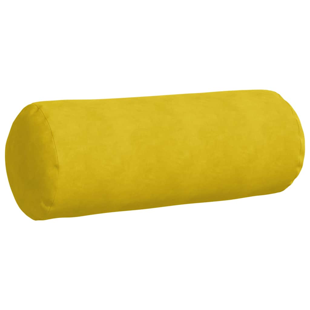 vidaXL Bolsterkissen 2 Stück Gelb Ø 25 x 70 cm Cordstoff