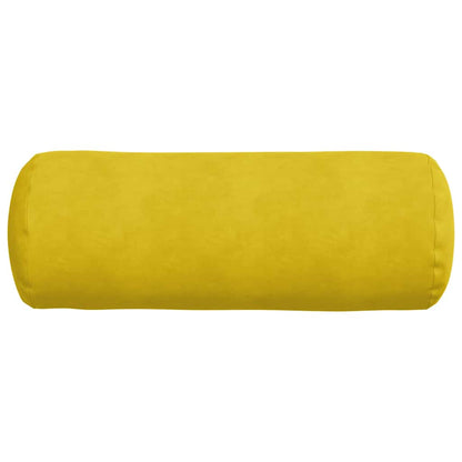 vidaXL Bolsterkissen 2 Stück Gelb Ø 25 x 70 cm Cordstoff