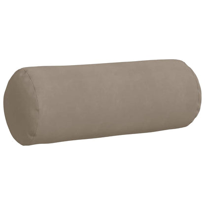 vidaXL Bolsterkissen 2 Stück Taupe Ø 25 x 70 cm Mikrofaserstoff