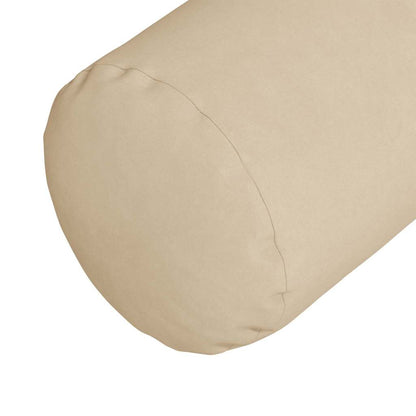 vidaXL Bolsterkissen 2 Stück Creme Ø 25 x 70 cm Mikrofaserstoff
