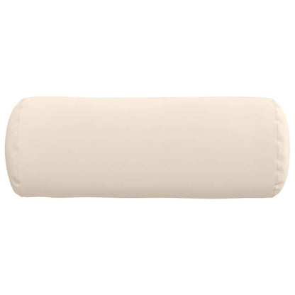 vidaXL Bolsterkissen 2 Stück Beige Ø 25 x 70 cm Mikrofaserstoff