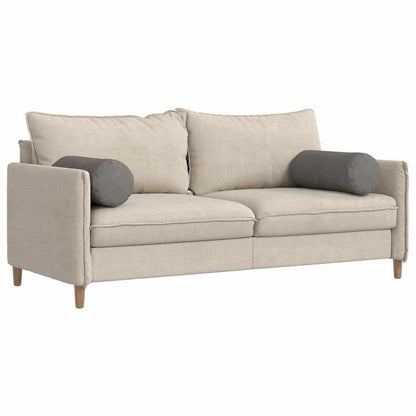 Bolsterkissen 2 Stück Hellgrau Ø 25 x 70 cm Cordstoff