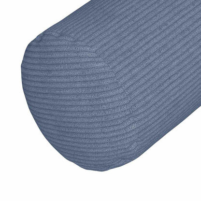 vidaXL Traversin 2 pièces Bleu Ø 25 x 70 cm Velours côtelé