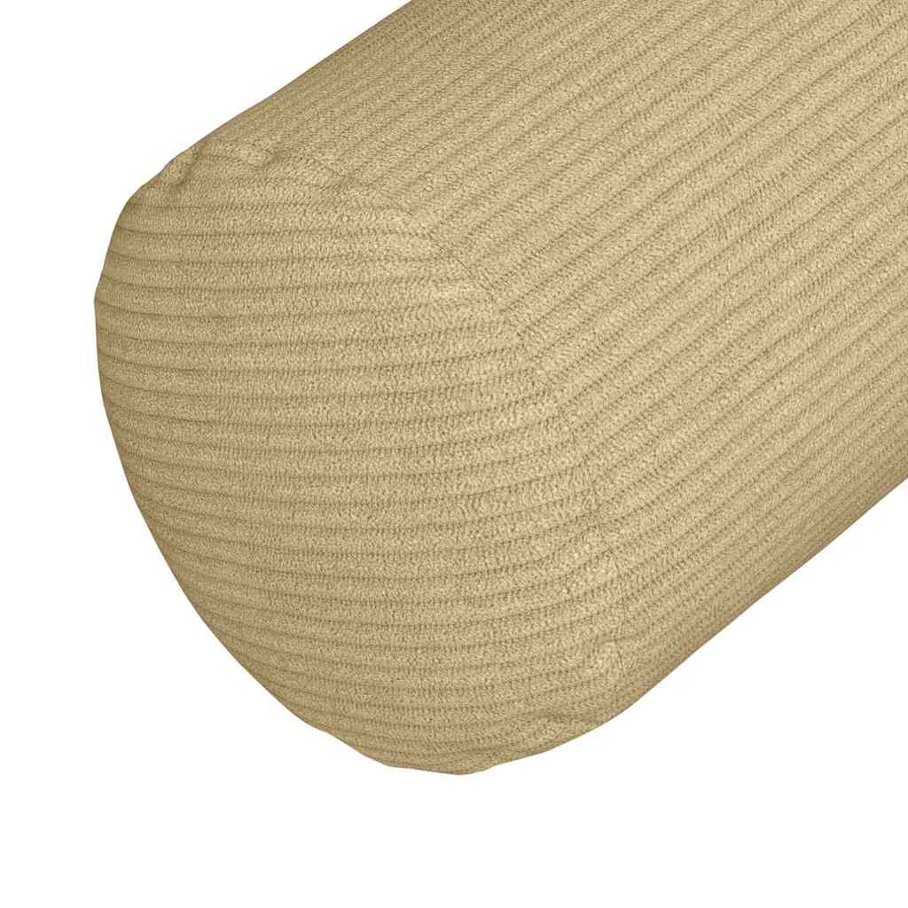 vidaXL Traversin 2 pcs Gris-vert Ø 25 x 70 cm Velours côtelé