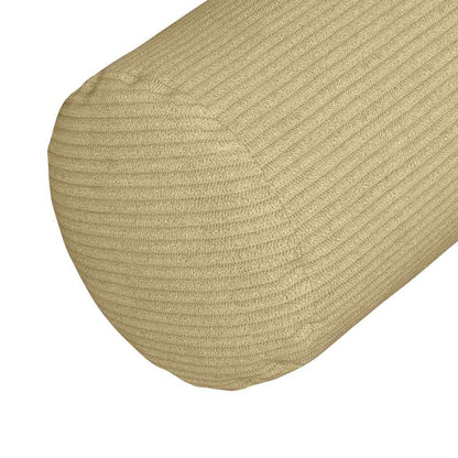 vidaXL Traversin 2 pcs Gris-vert Ø 25 x 70 cm Velours côtelé