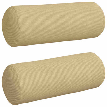 vidaXL Traversin 2 pcs Gris-vert Ø 25 x 70 cm Velours côtelé
