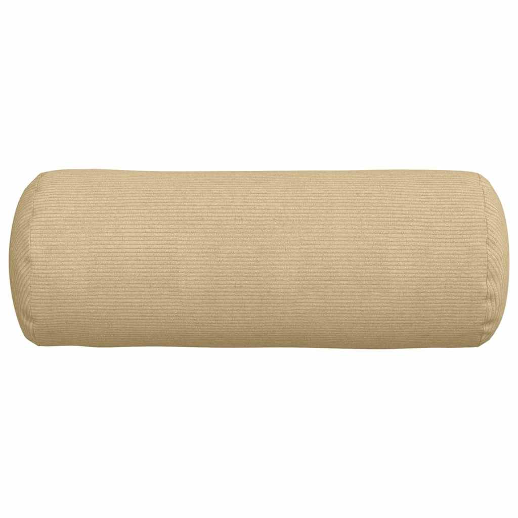 vidaXL Traversin 2 pcs Gris-vert Ø 25 x 70 cm Velours côtelé