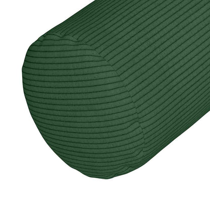 vidaXL Traversin 2 pièces Vert foncé Ø 25 x 70 cm Velours côtelé