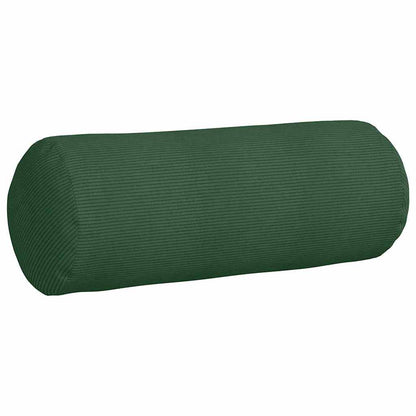 vidaXL Traversin 2 pièces Vert foncé Ø 25 x 70 cm Velours côtelé