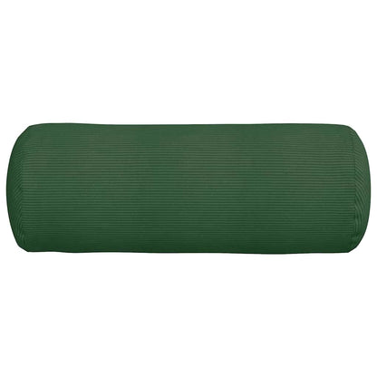 vidaXL Traversin 2 pièces Vert foncé Ø 25 x 70 cm Velours côtelé