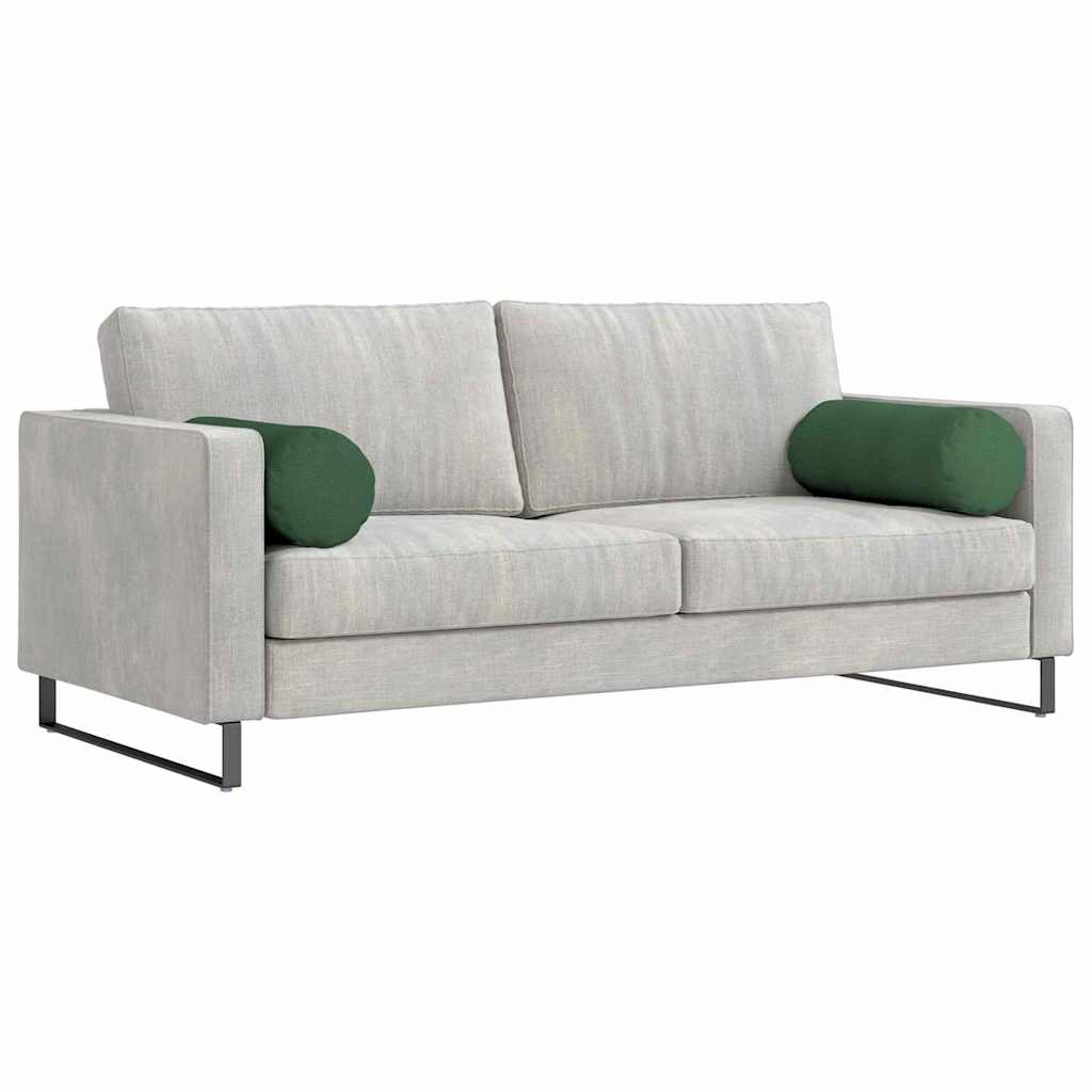 vidaXL Traversin 2 pièces Vert foncé Ø 25 x 70 cm Velours côtelé