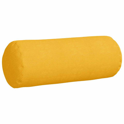 vidaXL Traversins 2 pcs Jaune clair Ø 25 x 70 cm Tissu corduroy