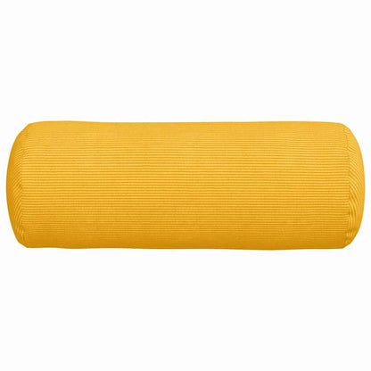 vidaXL Traversins 2 pcs Jaune clair Ø 25 x 70 cm Tissu corduroy