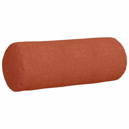 vidaXL Bolsterkissen 2 Stück Rot-Orange Ø 25 x 70 cm Cordstoff