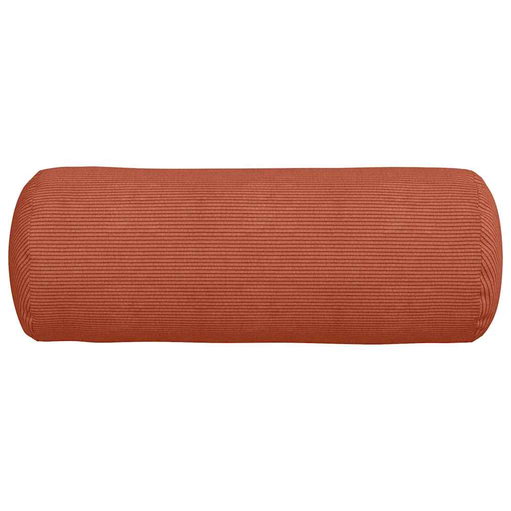 vidaXL Bolsterkissen 2 Stück Rot-Orange Ø 25 x 70 cm Cordstoff
