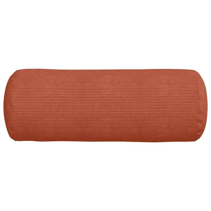 vidaXL Bolsterkissen 2 Stück Rot-Orange Ø 25 x 70 cm Cordstoff