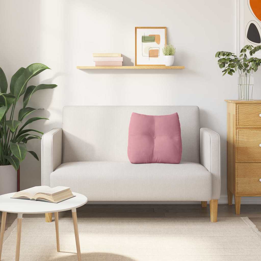 Rückenkissen Rosa 45 x 24 x 50 cm Samt