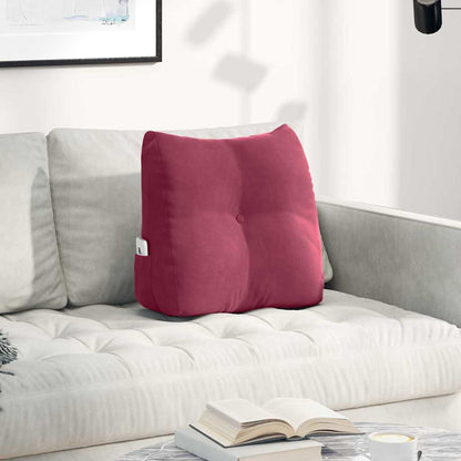 Rücken Kissen Weinrot 45 x 24 x 50 cm Samt