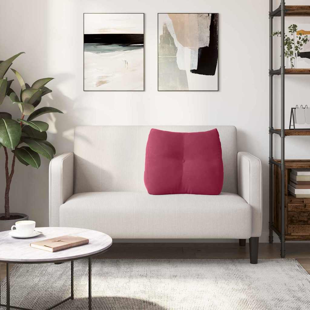 Rückenkissen Weinrot 60 x 24 x 50 cm Samt