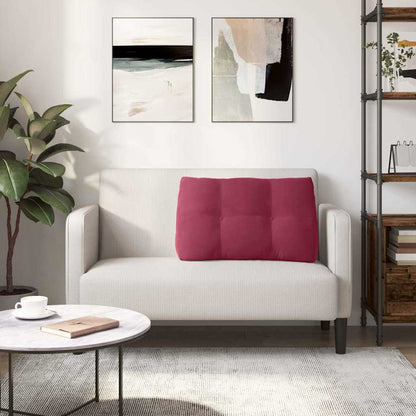 Rücken Kissen Weinrot 80 x 24 x 50 cm Samt