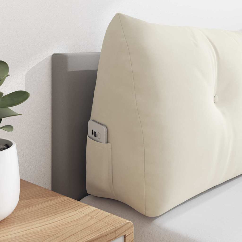 Rückenkissen Creme 140 x 24 x 50 cm Samt