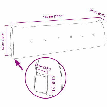 Rücken Kissen Rot 180 x 24 x 50 cm Stoff
