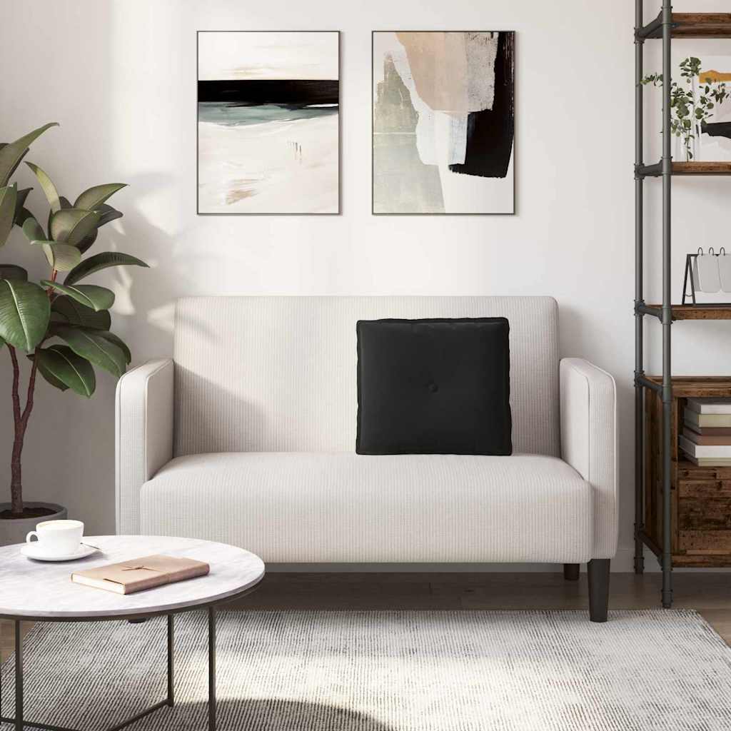 Rückenkissen Schwarz 50 x 45 cm Cordstoff