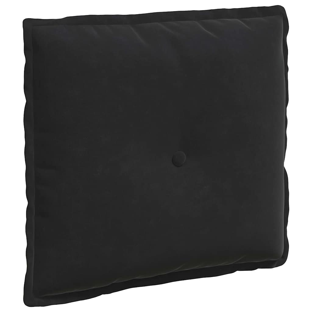Rückenkissen Schwarz 50 x 45 cm Cordstoff
