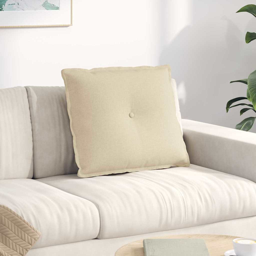 Rückenkissen Creme 60 x 19 x 50 cm Stoff