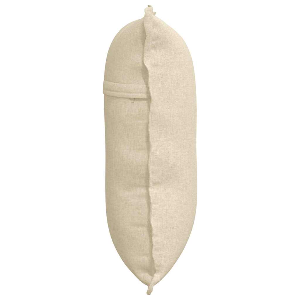 Rückenkissen Creme 60 x 19 x 50 cm Stoff