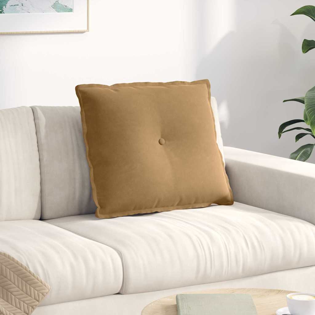 Rückenkissen Braun 60 x 50 cm Cordstoff