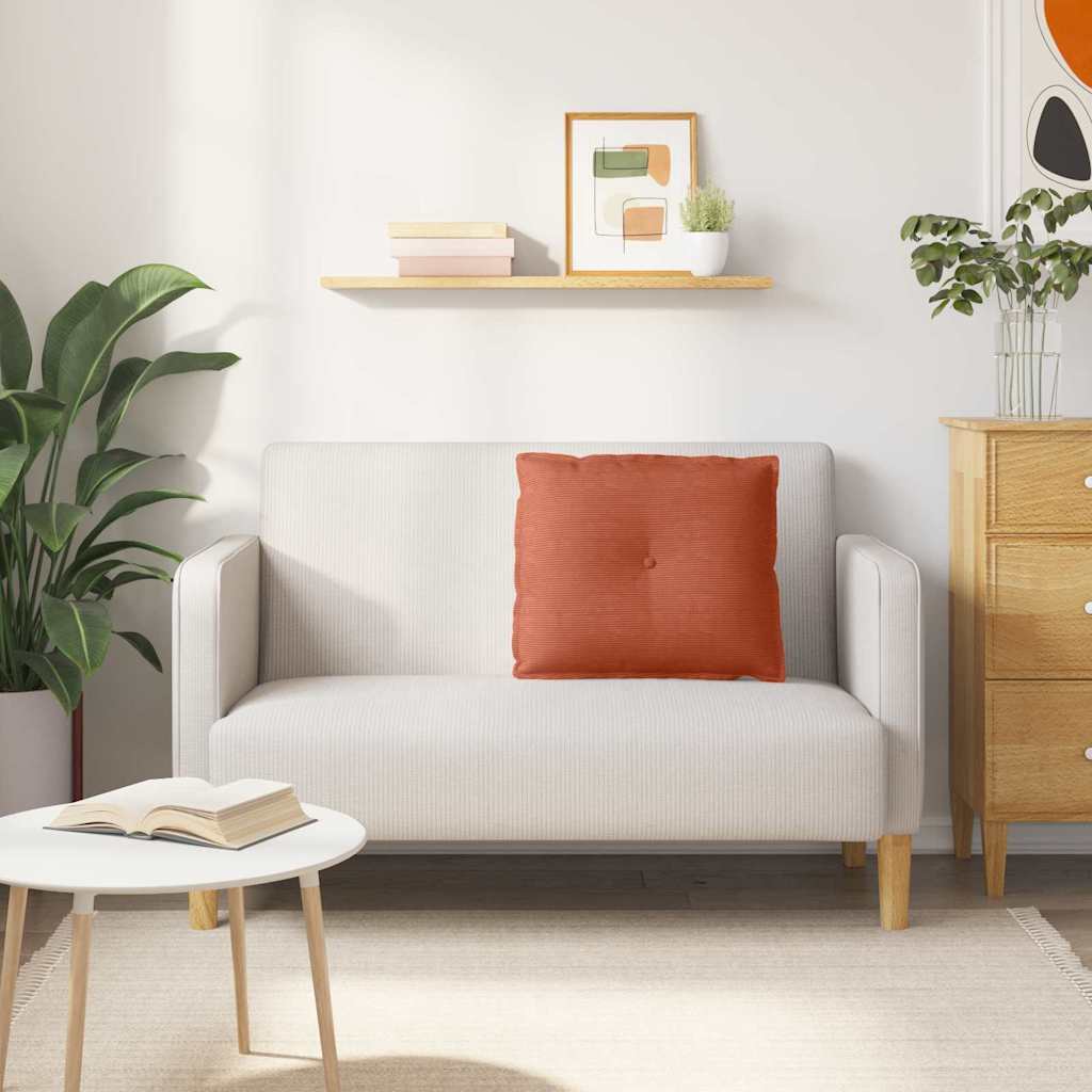 Rückenkissen Rot-Orange 60 x 50 cm Cordstoff